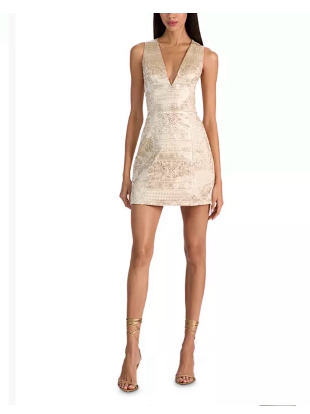 Alice + Olivia Pacey Low V Neck Dress Sz 0